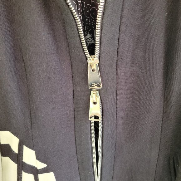 Desigual Black and White Geometric Print Coat US 6/8 - Picture 7 of 12